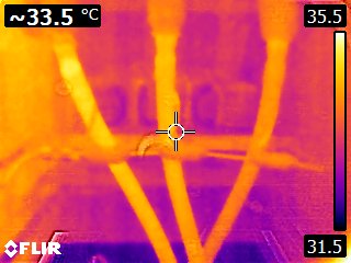 Infrared survey of a critical power distribution path